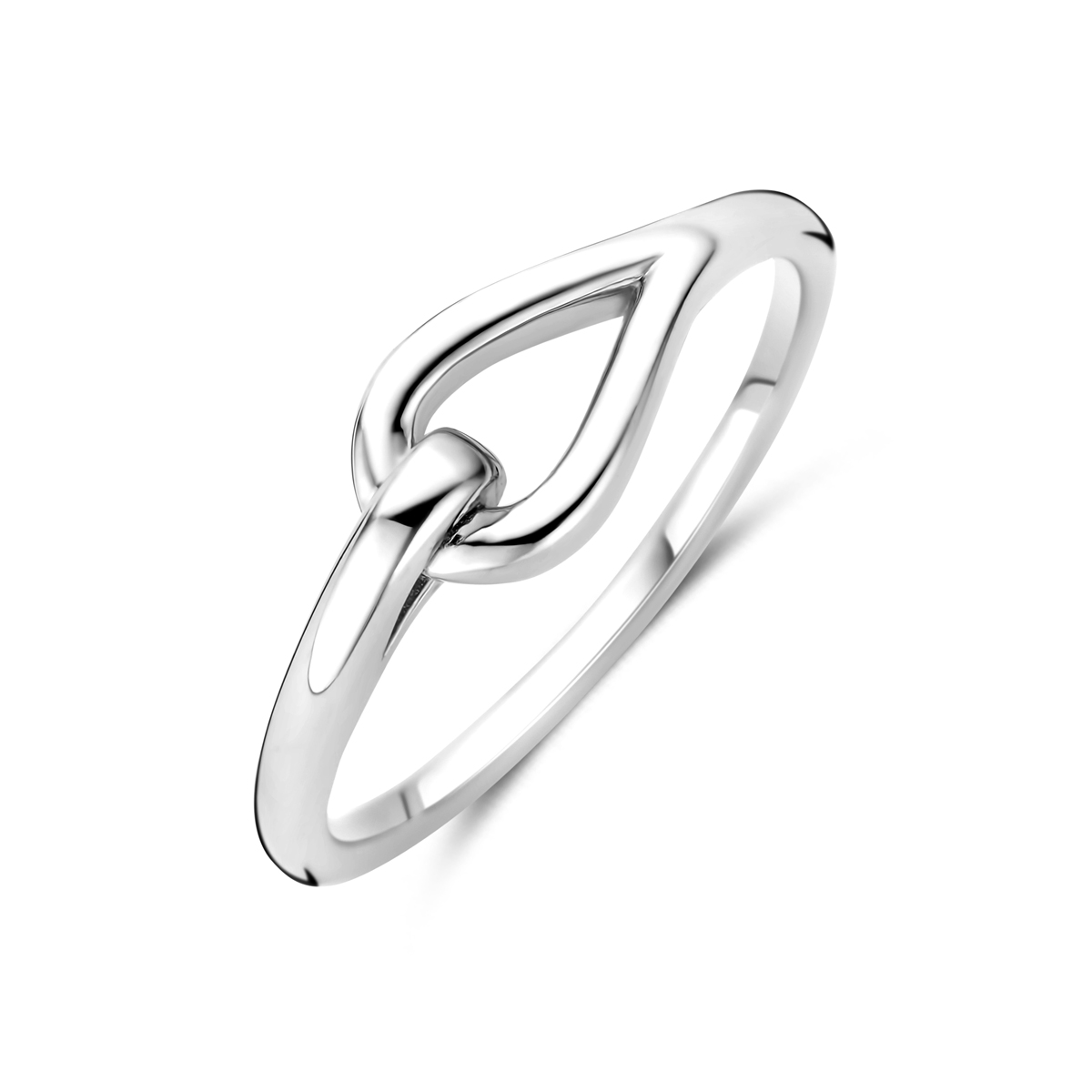 Gerhodineerd 925 zilveren ring met een breedte van 6,5mm.