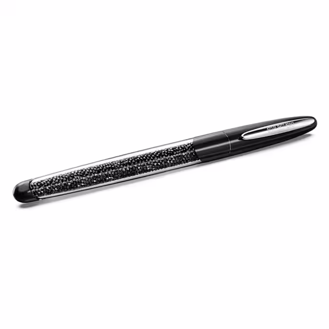 De Crystalline Nova-rollerballpen is veel meer dan alleen een schrijfinstrument. De pen is gevuld met ongeveer 400 zwarte kristallen met behulp van de unieke Crystalline-techniek en een clip met zilverkleurige toplaag versterkt de glanzende schacht en dop in zwart. Deze slanke rollerballpen is een attent cadeau. Zwarte en blauwe inktvullingen zijn verkrijgbaar in de Swarovski-winkels.
Artikelnr.: 5717137
Collectie:  Crystalline Nova
Formaat: 14.5 x 1.1 cm
Materiaal:  Kristallen, Chromen plating, Zwart gelakt
Kleur:  Zwart
Inktkleur:  Zwart

