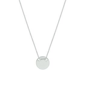 zilveren collier met graveerplaatjes rond