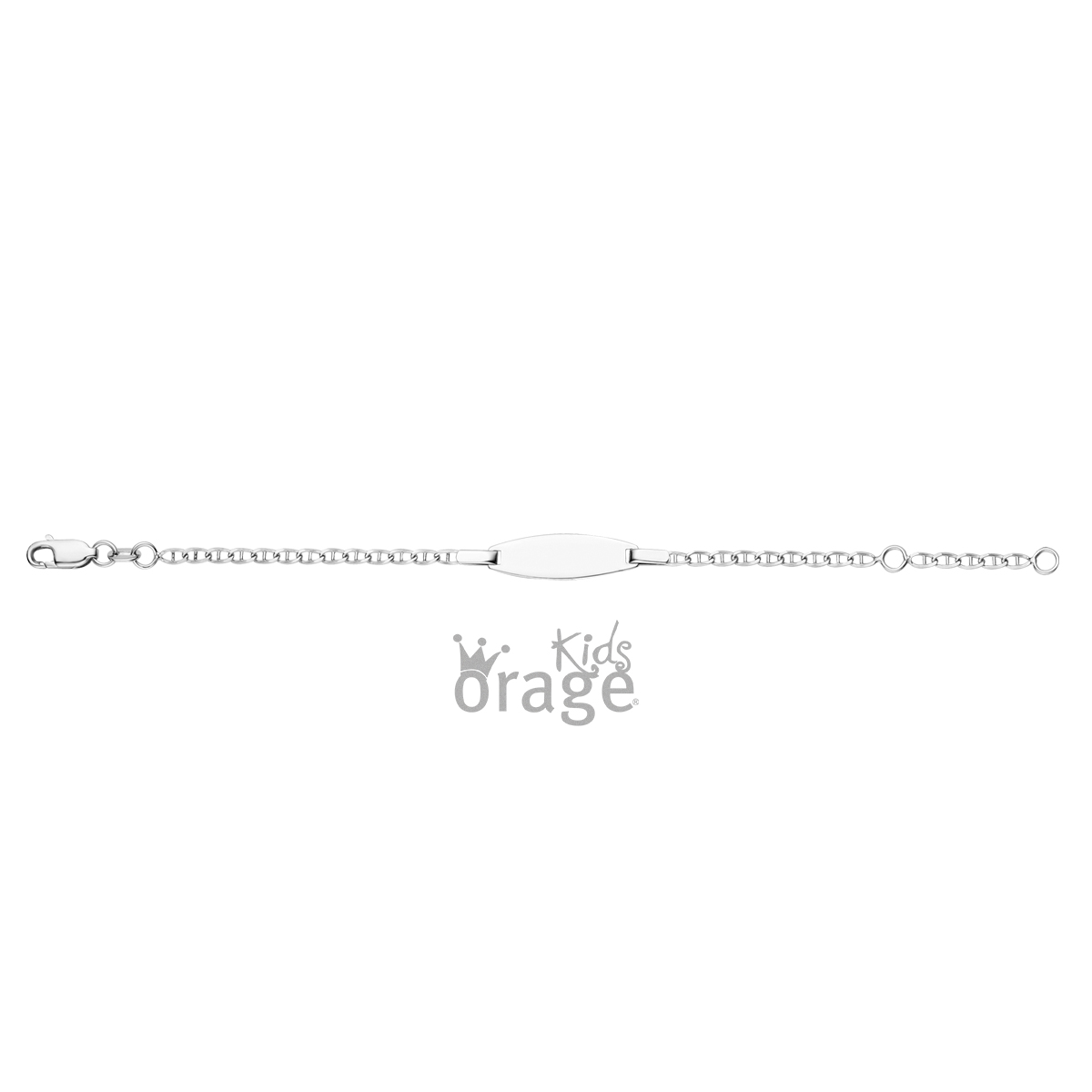 Orage Armband zilver met plaatje om te graveren