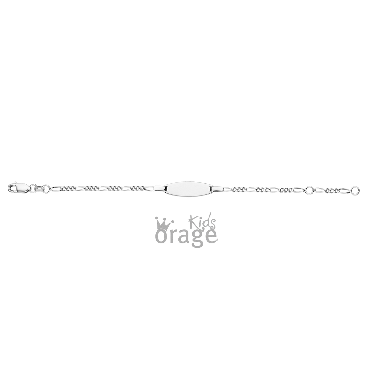Orage Armband zilver met plaatje om te graveren