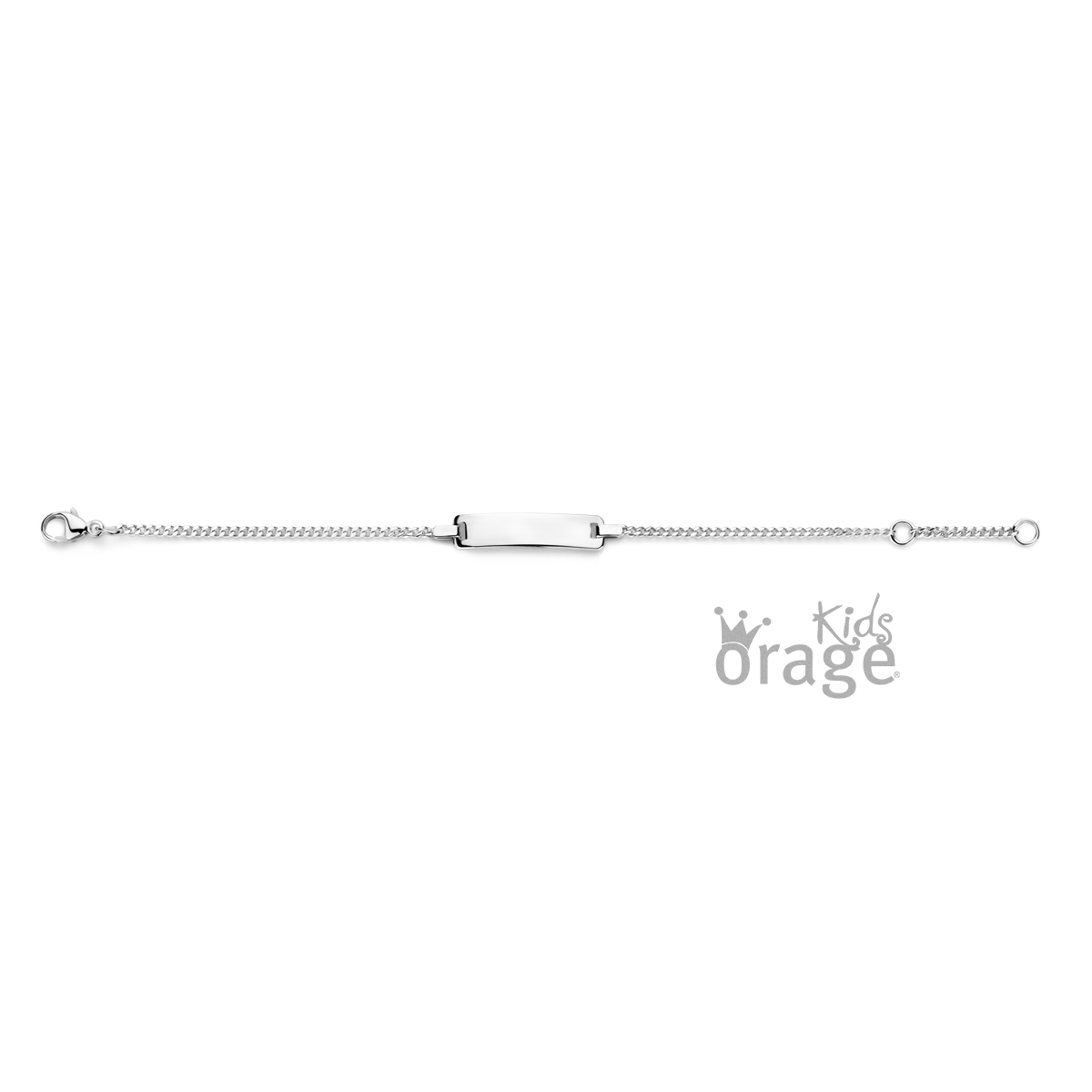 Orage Armband zilver met plaatje om te graveren