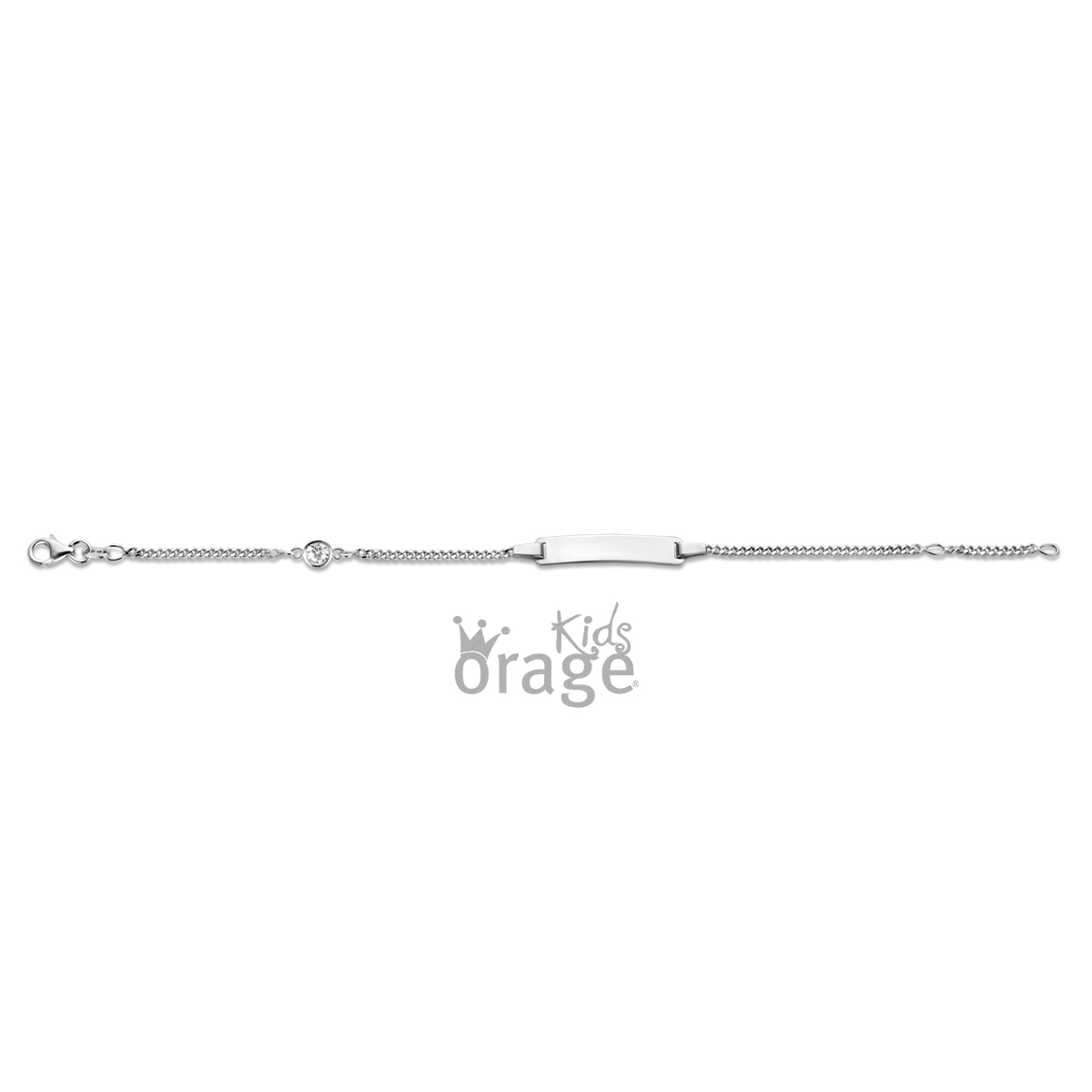 Orage Armband zilver met plaatje om te graveren