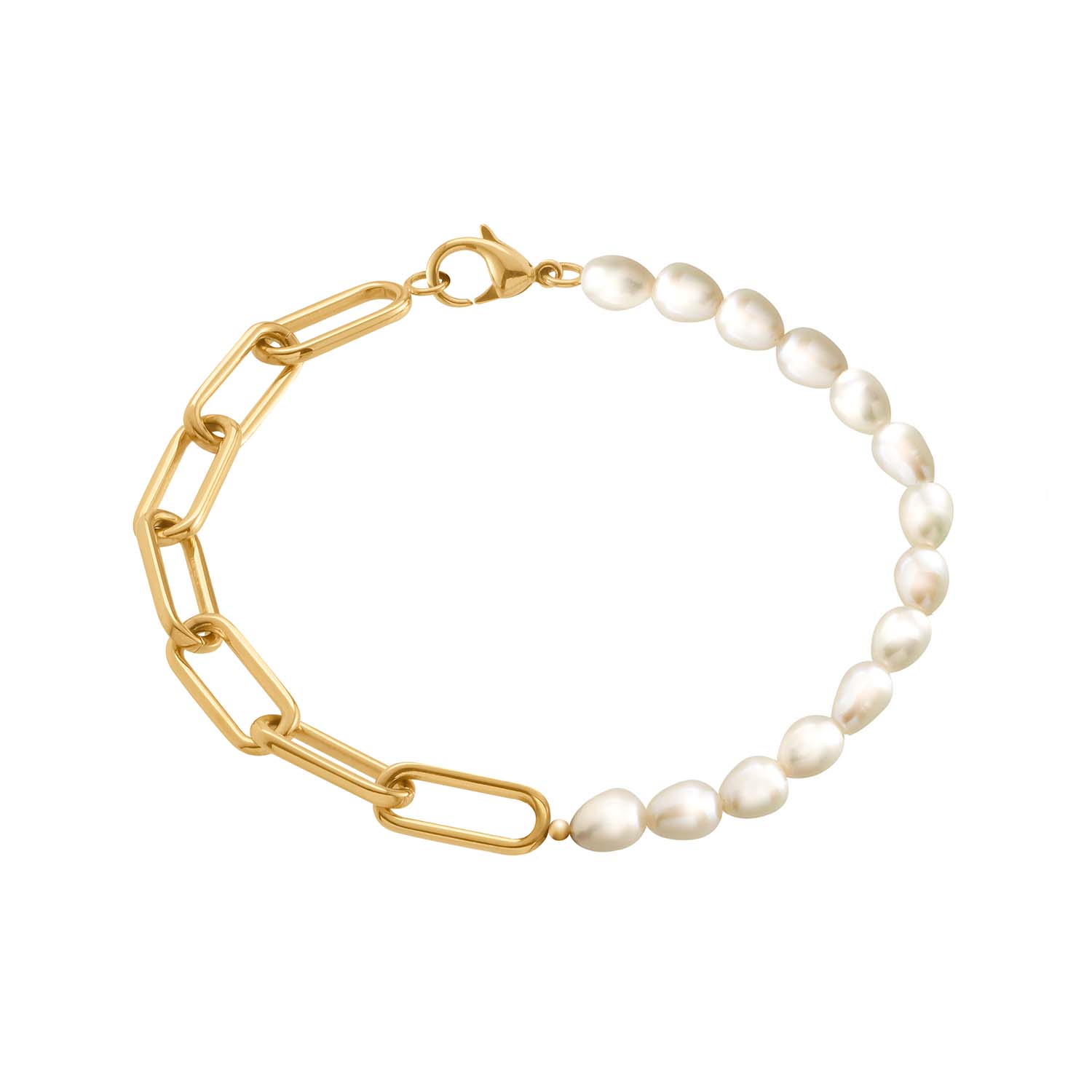 Boccia Titanium 03048-02 Deze unieke 03048-02 dames armband van Boccia Titanium is een mooie toevoeging aan je sieradencollectie! Wat de armband uniek maakt, is dat hij deels uit paperclipschakels en deels uit parels bestaat. Combineer de armband met het bijpassende collier voor een complete look. HET MERK Boccia Titanium is het titanium merk van Nederland, dat zijn oorsprong in Duitsland vindt en is opgericht in het jaar 1992. Ontwikkeld door internationale ontwerpers. Alle titanium componenten van de BOCCIA TITANIUM collectie zijn gemaakt van 99,7% puur titanium; het bijzondere materiaal. Het is licht in gewicht, neemt de temperatuur van de huid aan en is zeer huidvriendelijk. Bovendien is het corrosie- en temperatuurbestendig. SPECIFICATIES - Schakelarmband - Puur titanium - Karabijnsluiting - 19cm