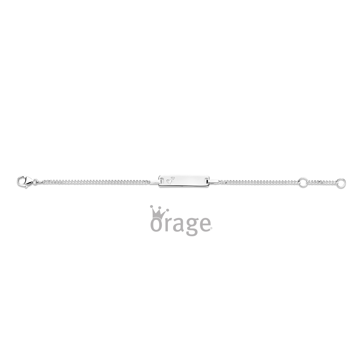 Orage Armband zilver met plaatje om te graveren