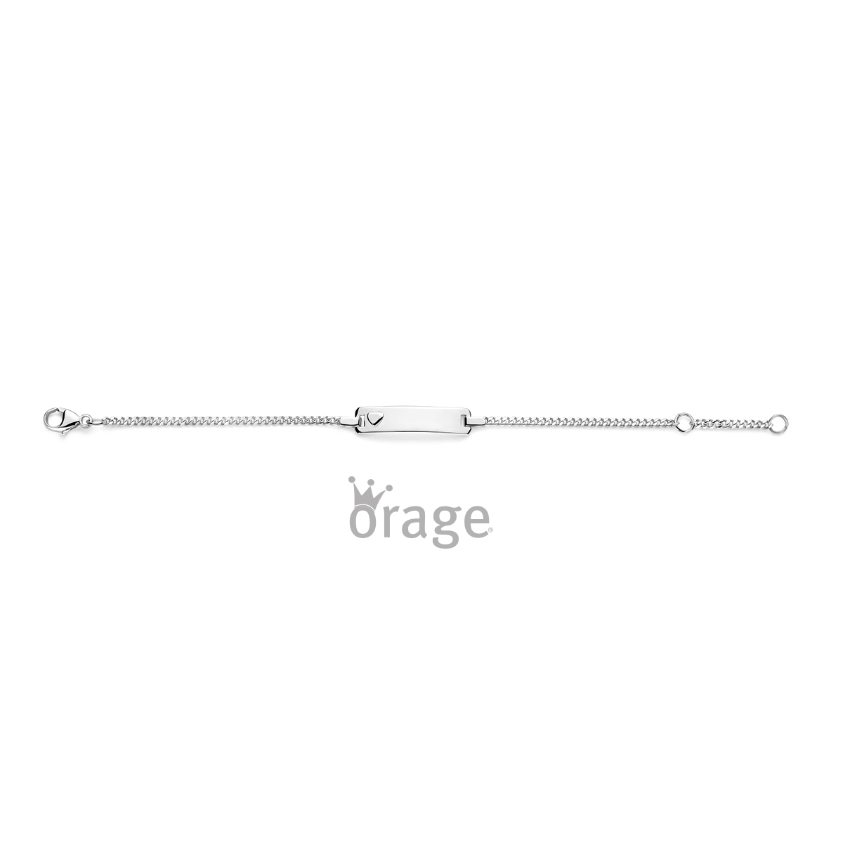 Orage Armband zilver met plaatje om te graveren