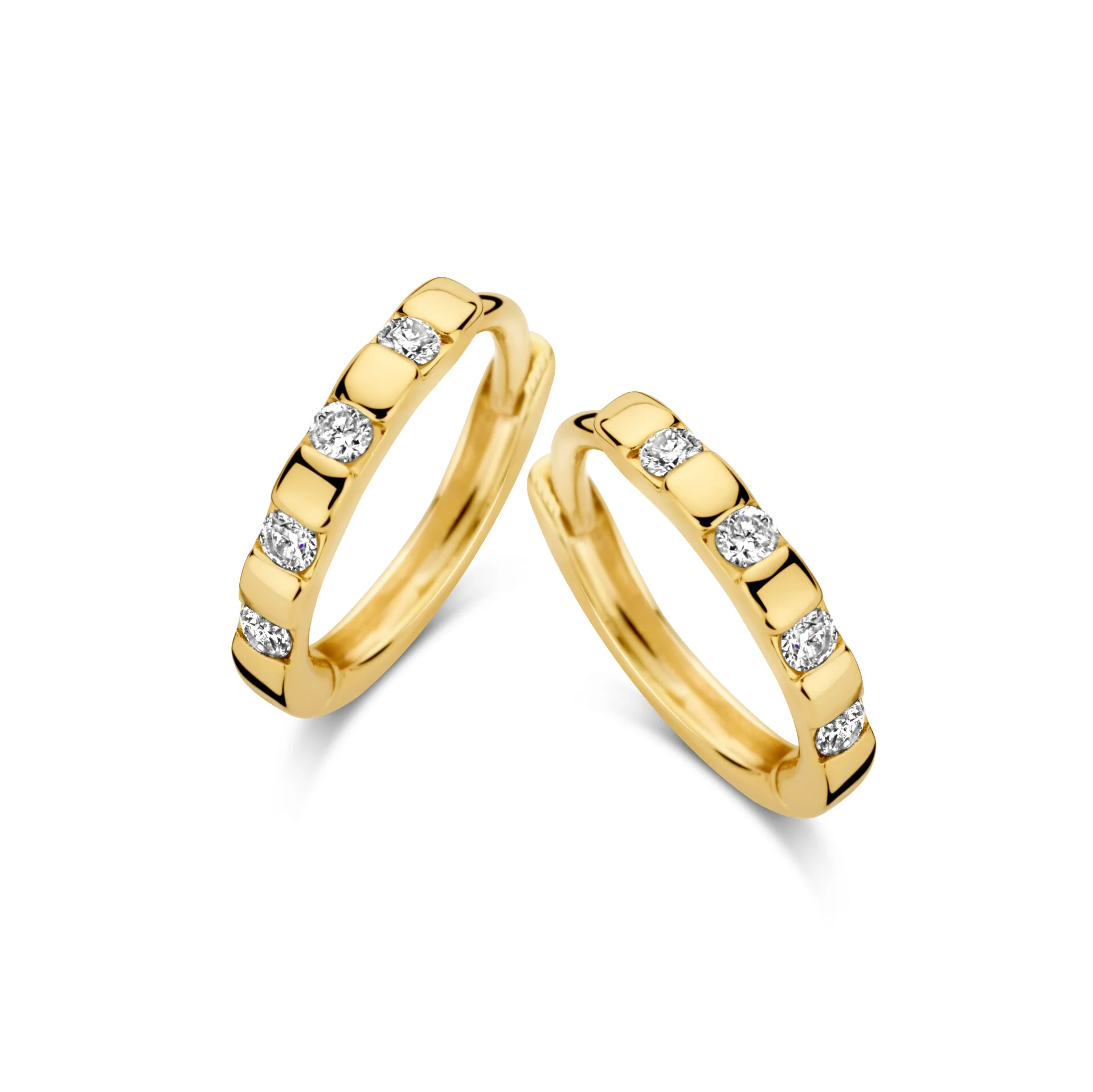 Bernstein 195.965.40 Oorringen met Diamant 0.12ct