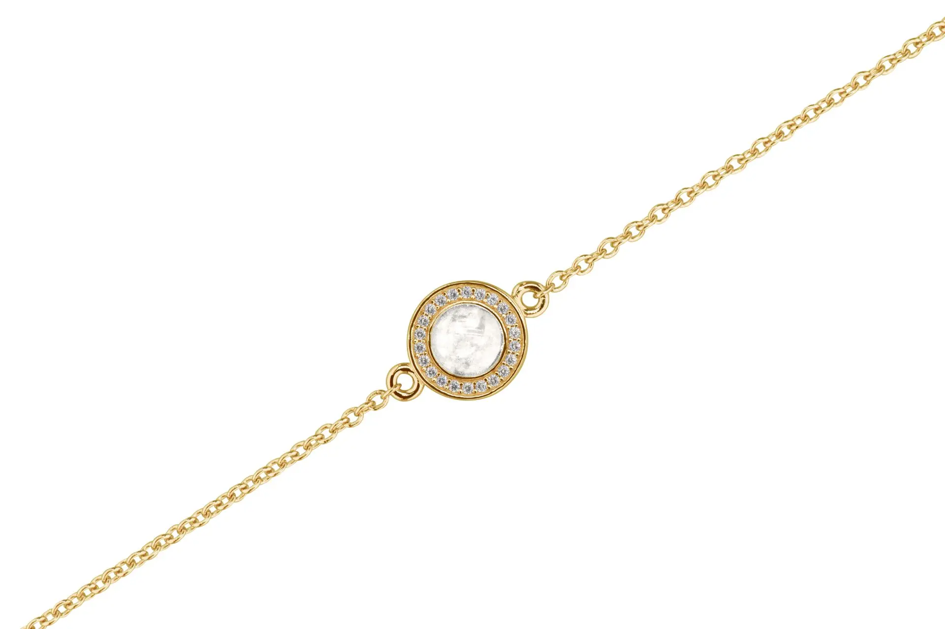 See You armband goud 14k - deze wordt gevuld met hars en asse - de kleur kan je zelf kiezen