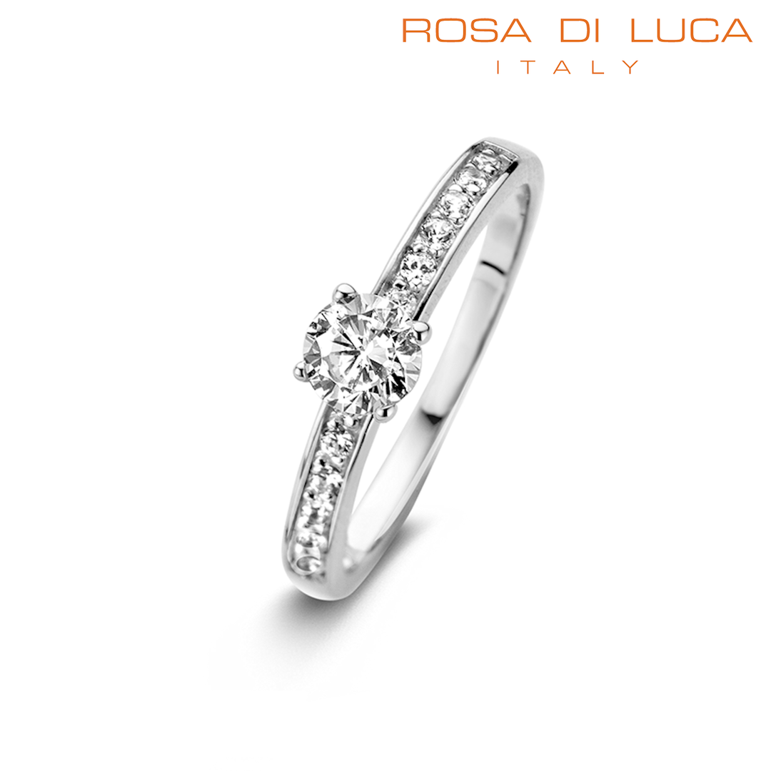 Rosa di Luca 629.717.N52 Aanschuifring Solitair met Zijstenen