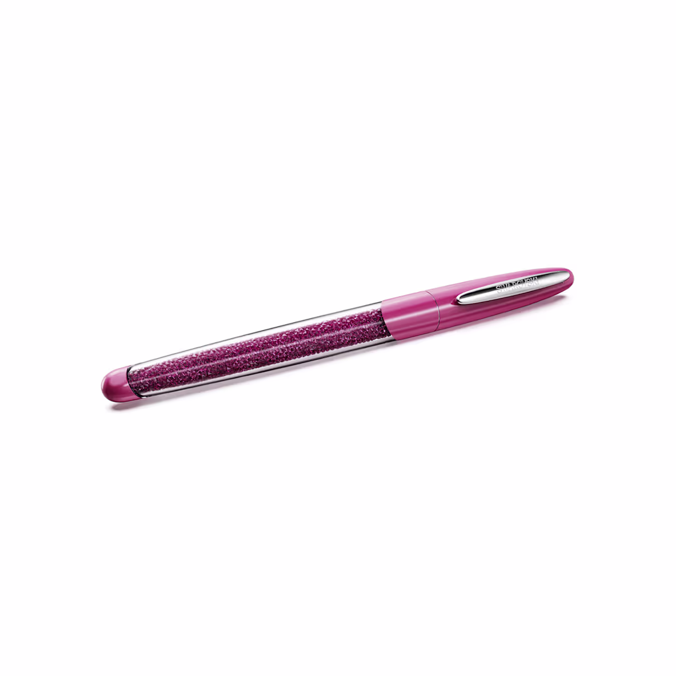 De Crystalline Nova-rollerballpen is veel meer dan alleen een schrijfinstrument. Deze pen is gevuld met ongeveer 400 roze kristallen met behulp van de unieke Crystalline-techniek en een clip met zilverkleurige toplaag versterkt de glanzende schacht en dop in roze. Deze slanke rollerballpen is een attent cadeau. Zwarte en blauwe inktvullingen zijn verkrijgbaar in Swarovski-winkels.
Artikelnr.: 5717141
Collectie:  Crystalline Nova
Formaat: 14.5 x 1.1 cm
Materiaal:  Kristallen, Roze gelakt, Chromen plating
Kleur:  Roze
Inktkleur:  Zwart