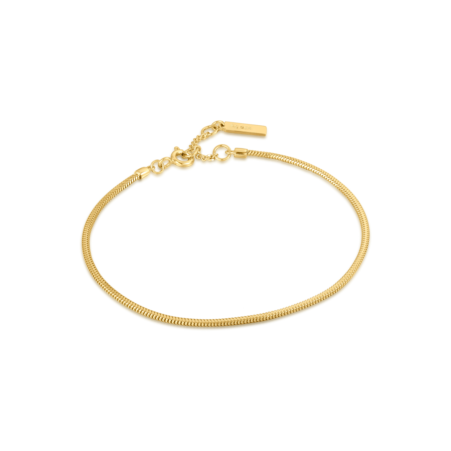 Ontdek deze prachtige armband met slangenschakel! Een nieuwe kijk op trendy sieraden. De armband is mooi met meerdere sieraden te dragen maar ook solo. Een uniek stuk om toe te voegen aan je sieradencollectie dit seizoen.

HET MERK
Geïnspireerd door de laatste fashion trends is Ania Haie het toonaangevende sieradenmerk voor hoogkwalitatieve maar ook betaalbare zilveren sieraden, zonder op de kwaliteit in te leveren. Iedere collectie is gebaseerd op de laatste catwalktrends, waardoor Ania Haie snel tot hét sieradenmerk voor stijlbewuste consumenten is verkozen. Elk sieraad wordt ontworpen om te combineren met andere sieraden waardoor je je eigen look kunt creëren. Maar ook zijn Ania Haie sieraden opvallend genoeg om op zichzelf te dragen. 

SPECIFICATIES
- Snake Chain Bracelet
- Armband
- 925 zilver met gold plating
- Lengte verstelbaar: 16,5 - 18,5cm
- AH B038-02G