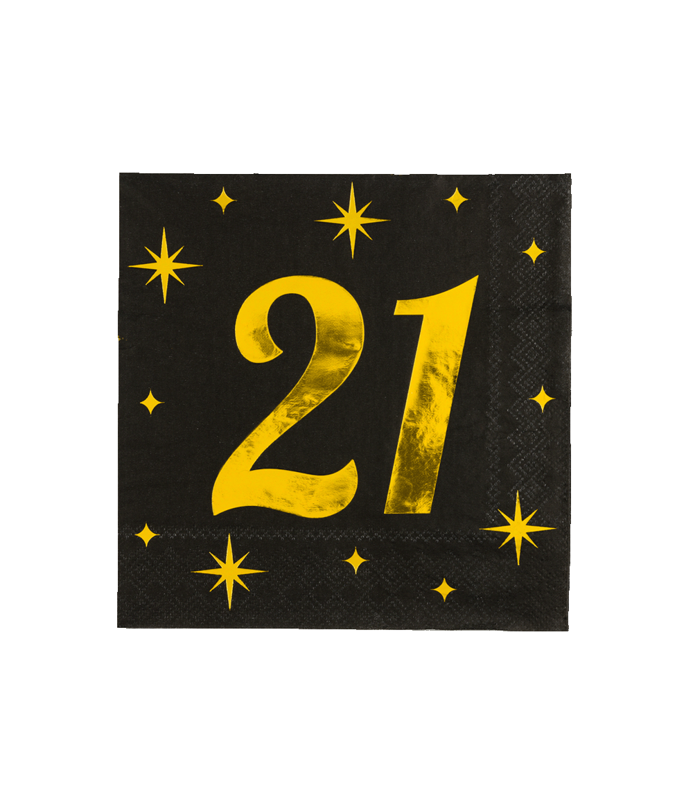 De Classy Party Servetten, modelnummer 7032503, zijn stijlvolle feestaccessoires van 17x19 cm, ideaal voor verjaardagen van 21 jaar. Deze servetten behoren tot de categorie TOYS_HOBBY_PARTY en voegen een vleugje elegantie toe aan elke gelegenheid. Gebruik ze om de tafel feestelijk aan te kleden of als handige doekjes tijdens het diner. Perfect voor een sprankelend feest!