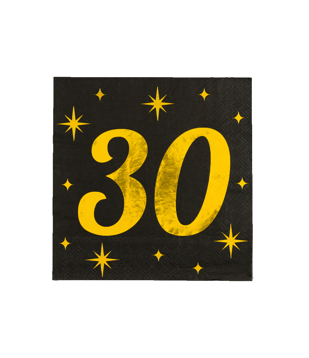 De Classy Party Servetten (16 stuks, 17x19 cm) met modelnummer 7032505 zijn perfect voor elke feestelijke gelegenheid. Ze zijn speciaal ontworpen voor het vieren van een 30e verjaardag. Deze servetten voegen een vleugje elegantie toe aan uw feestdecor en vallen onder de categorie Speelgoed, Hobby en Feest. Perfect voor een stijlvolle tafelschikking!