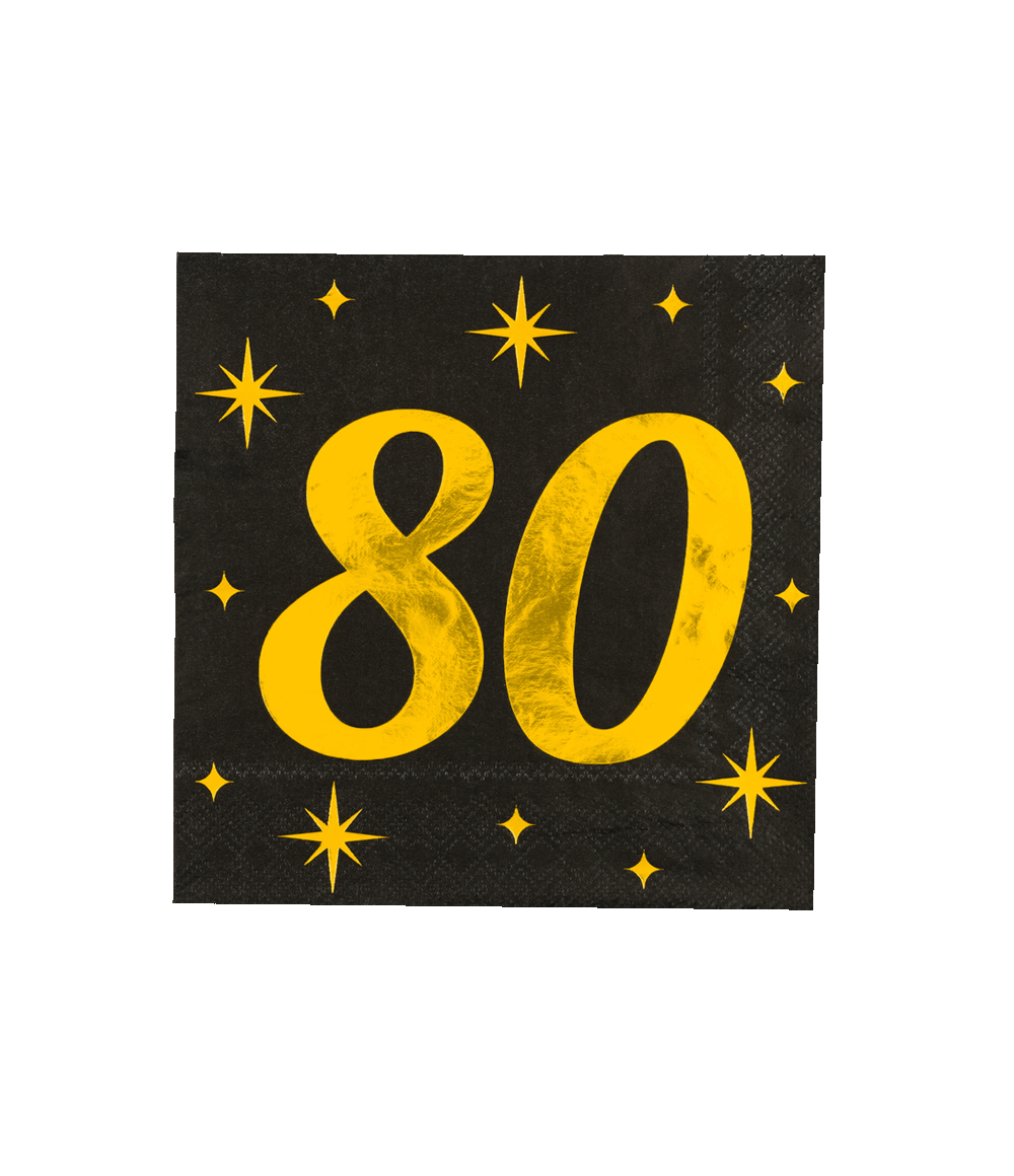 De Classy Party Servetten, modelnummer 7032512, zijn perfect voor een feestelijke sfeer. Deze set van 16 servetten, met een formaat van 17x19 cm, is ideaal voor het vieren van een 80e verjaardag. Ze bieden niet alleen functionaliteit maar ook stijl aan uw feestdecoraties. Perfect voor de gelegenheid!

De beste manier om te gebruiken is gewoon uitpakken en neerleggen op de feesttafel voor een elegant accent.