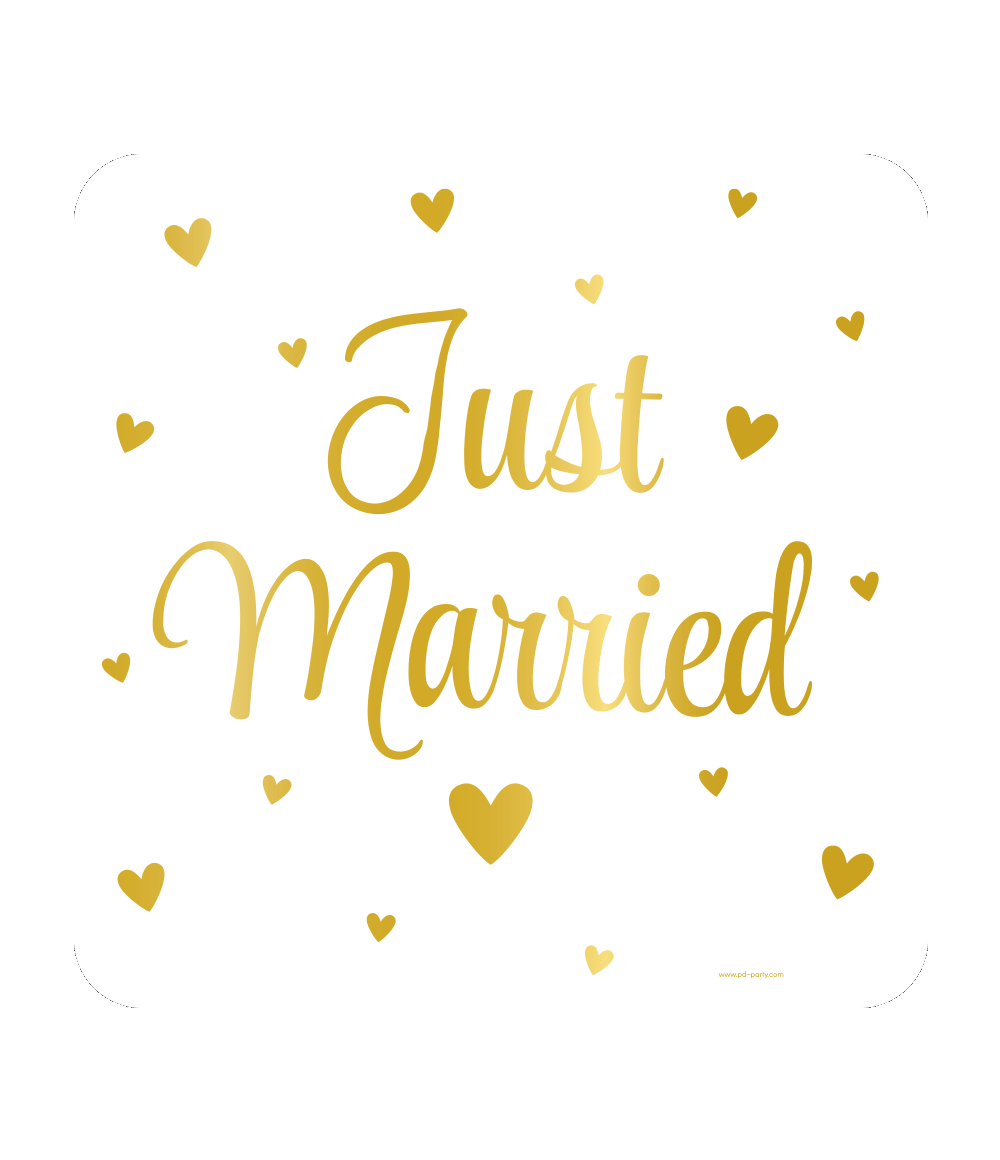  Deze grote huldeschilden zijn met 50 x 50 centimeter de perfecte decoratie aan deuren en ramen. Dit huldeschild met Just married (2) is gemaakt van karton met een plastic laagje en is tevens verkrijgbaar voor meerdere kroonleeftijden en gelegenheden. Ideaal om te gebruiken buiten op de deur of binnen op raam of muur, en omdat het geen sticker is kan dit huldeschild makkelijk met plakband of door middel van een touwtje opgehangen worden.