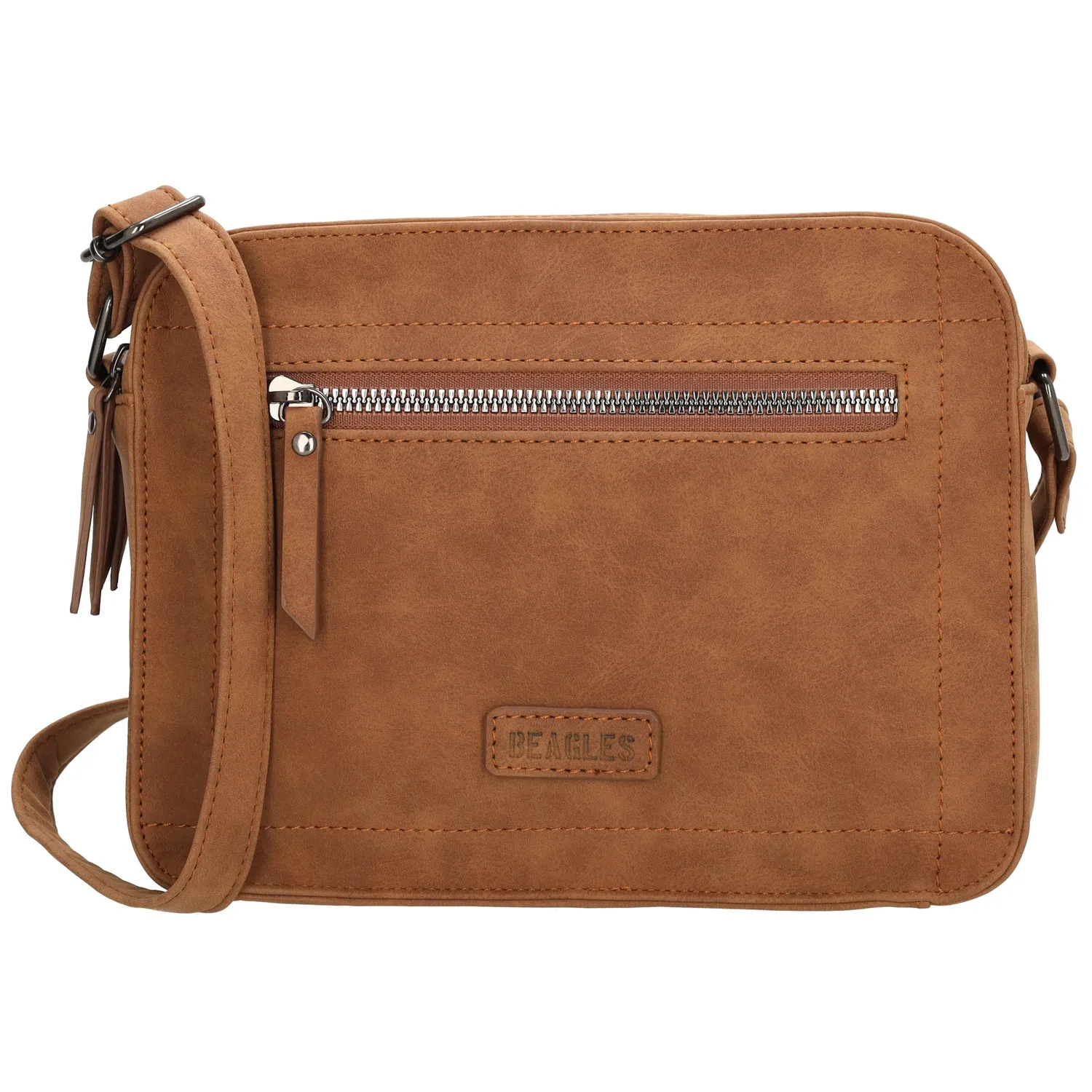 Ontdek de veelgevraagde schoudertas van Beagles - een onmisbare must-have voor elke collectie. Dit boxy model is zowel praktisch als trendy. Met een voorvak met rits en twee hoofdvakken met ritssluiting, biedt het ultieme organisatie. De verstelbare schouderband zorgt voor comfortabel dragen. Voeg deze veelzijdige tas toe aan jouw assortiment en voldoe aan de vraag van jouw klanten.

De eigenschappen van deze Beagles schoudertas zijn:

Voorvak met ritssluiting
Twee hoofdvakken met ritssluiting
Verstelbare schouderband