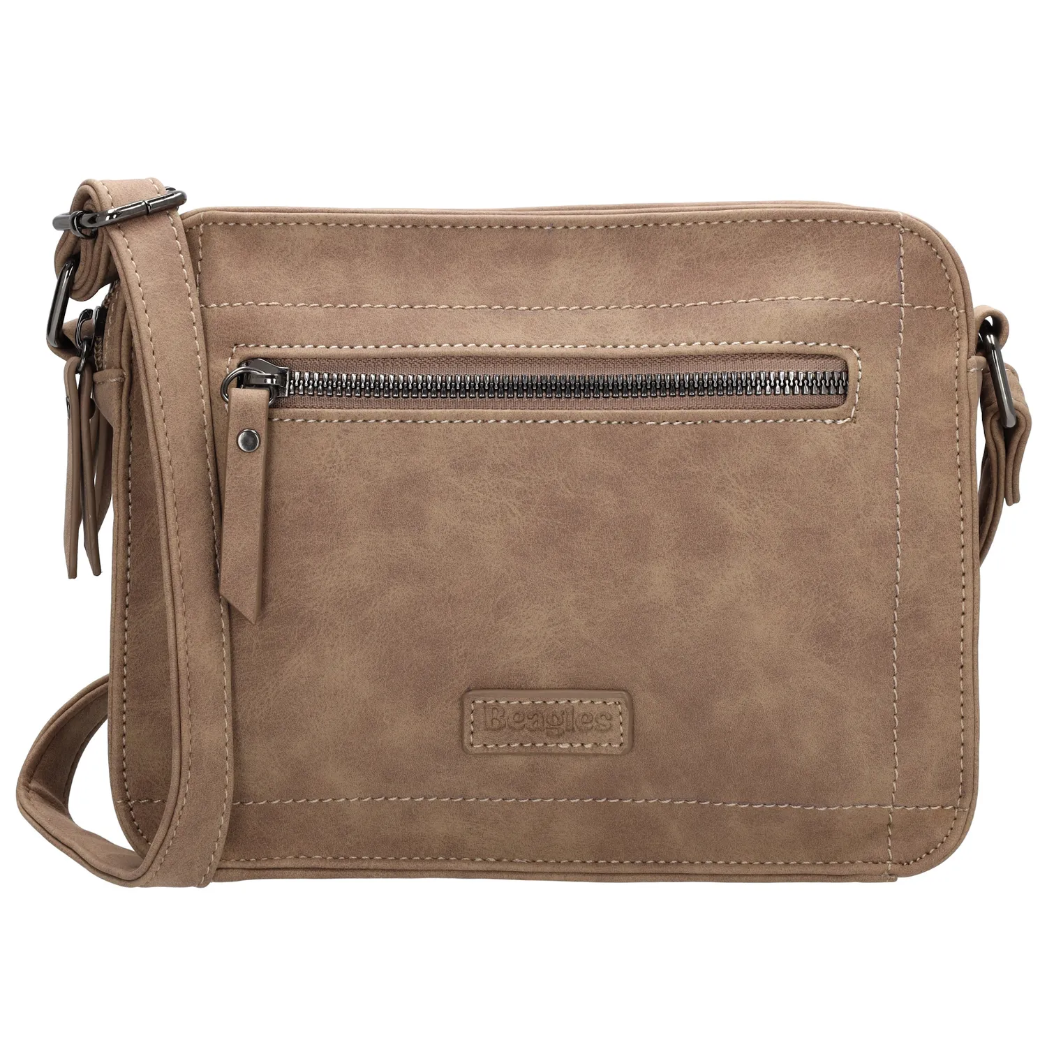 Ontdek de veelgevraagde schoudertas van Beagles - een onmisbare must-have voor elke collectie. Dit boxy model is zowel praktisch als trendy. Met een voorvak met rits en twee hoofdvakken met ritssluiting, biedt het ultieme organisatie. De verstelbare schouderband zorgt voor comfortabel dragen. Voeg deze veelzijdige tas toe aan jouw assortiment en voldoe aan de vraag van jouw klanten.

De eigenschappen van deze Beagles schoudertas zijn:

Voorvak met ritssluiting
Twee hoofdvakken met ritssluiting
Verstelbare schouderband
