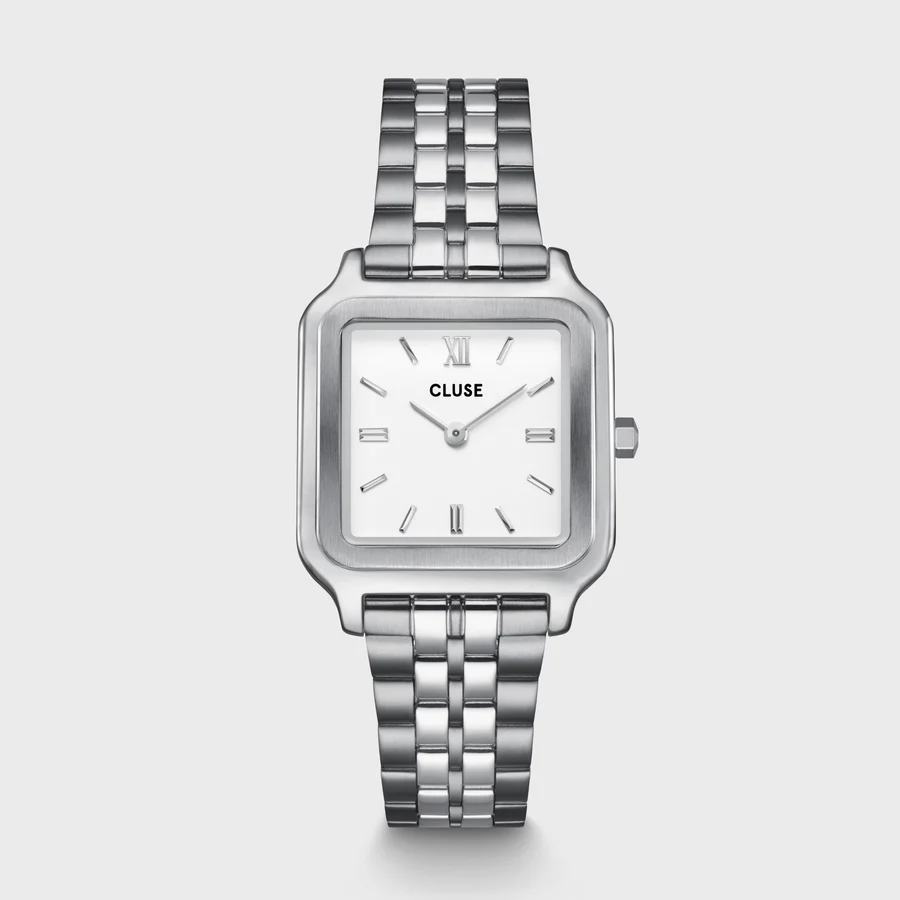 Dit Cluse horloge heeft een kast gemaakt van Roestvrijstaal met een diameter van 28 mm en is voorzien van een metalen band. In de kast bevindt zich een Seiko Instruments Inc. kwaliteitsuurwerk en is afgewerkt met Mineraalglas.

Het horloge is 5ATM. Dit betekent dat het horloge geschikt is om mee te douchen. Verder wordt het horloge geleverd met 2 jaar garantie.