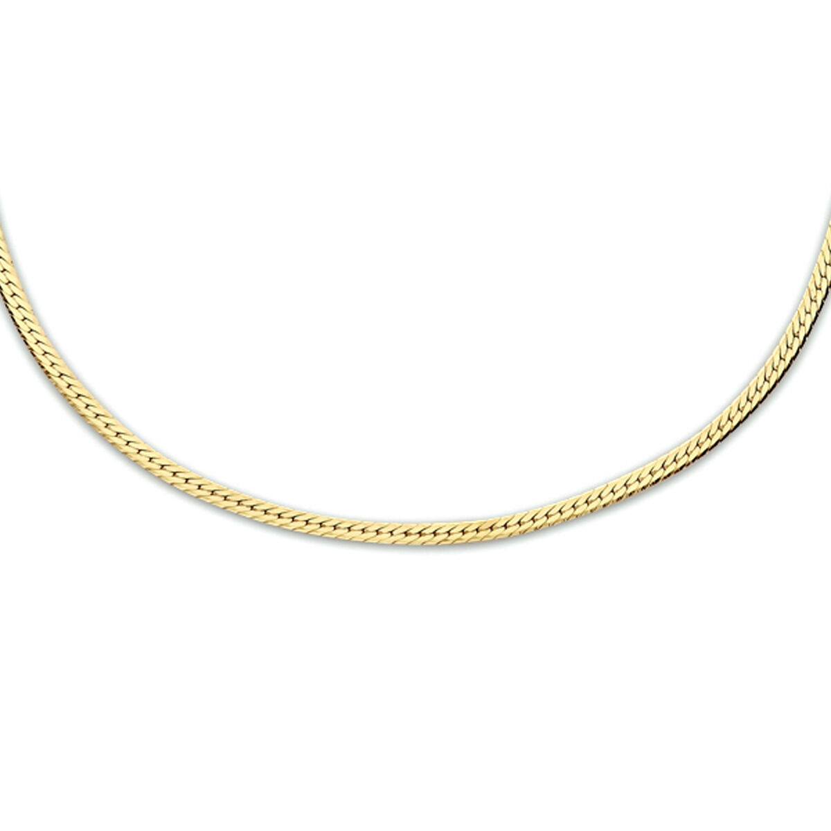 Het product "Collier slang plat 1,7 mm 40 + 5 cm 3 micron" met modelnummer 2103967 is een stijlvolle ketting van een niet-gespecificeerd merk. Deze zilveren ketting heeft een gewicht van 2,89 gram, is goudkleurig en heeft een glans. De beste manier om deze ketting te dragen is als een elegant accent bij elke outfit. Perfect voor zowel dagelijks als feestelijk gebruik.