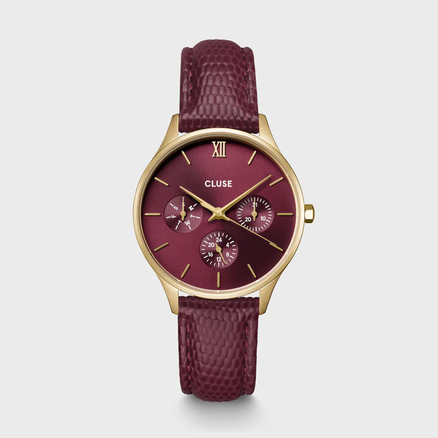 Dit Cluse horloge heeft een kast gemaakt van Roestvrijstaal met een diameter van 34 mm en is voorzien van een leren band. In de kast bevindt zich een Miyota kwaliteitsuurwerk en is afgewerkt met Mineraalglas.

Het horloge is 5ATM. Dit betekent dat het horloge geschikt is om mee te douchen. Verder wordt het horloge geleverd met 2 jaar garantie.
