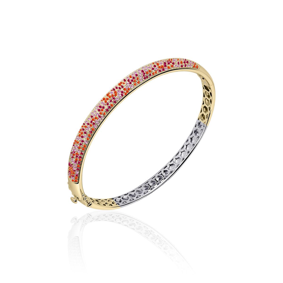 Yellow gold plated silver