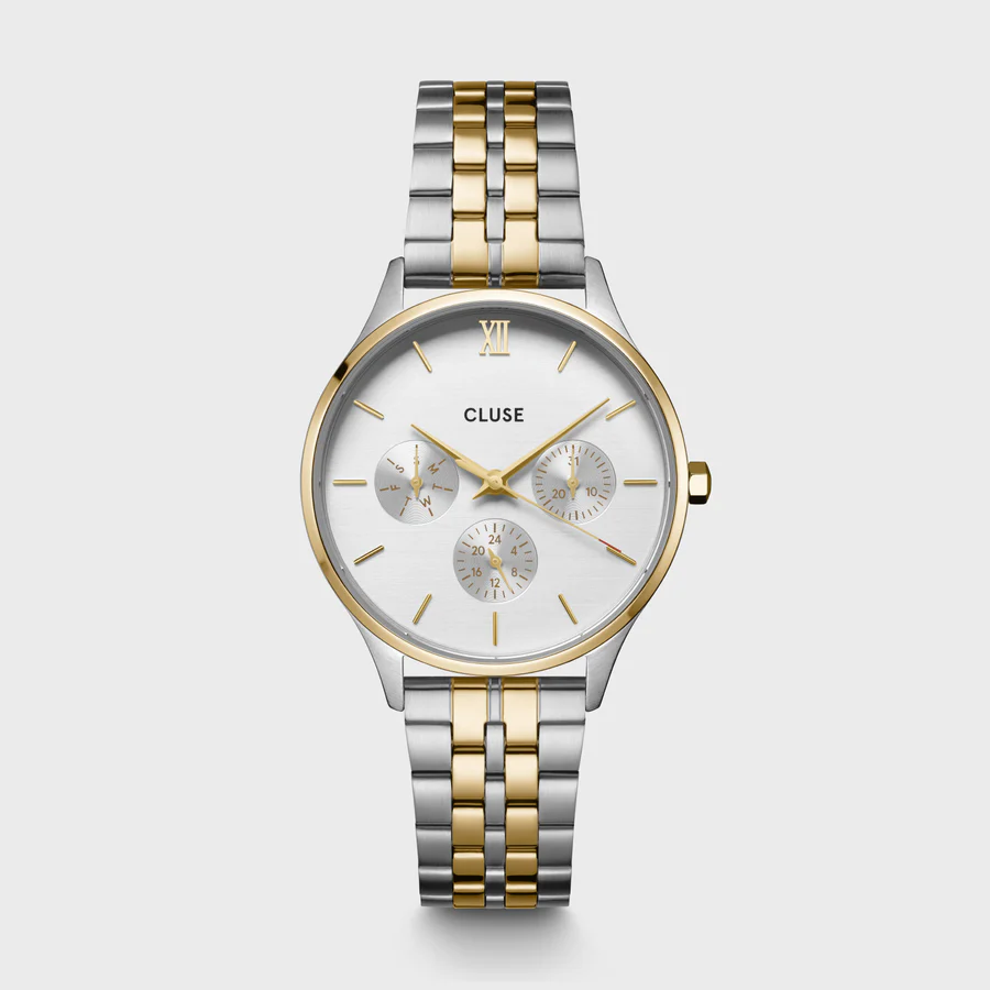 Dit Cluse horloge heeft een kast gemaakt van Roestvrijstaal met een diameter van 34 mm en is voorzien van een metalen band. In de kast bevindt zich een Seiko Instruments Inc. kwaliteitsuurwerk en is afgewerkt met Mineraalglas.

Het horloge is 5ATM. Dit betekent dat het horloge geschikt is om mee te douchen. Verder wordt het horloge geleverd met 2 jaar garantie.