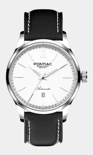 Automatic pontiac zwarte lederen band 