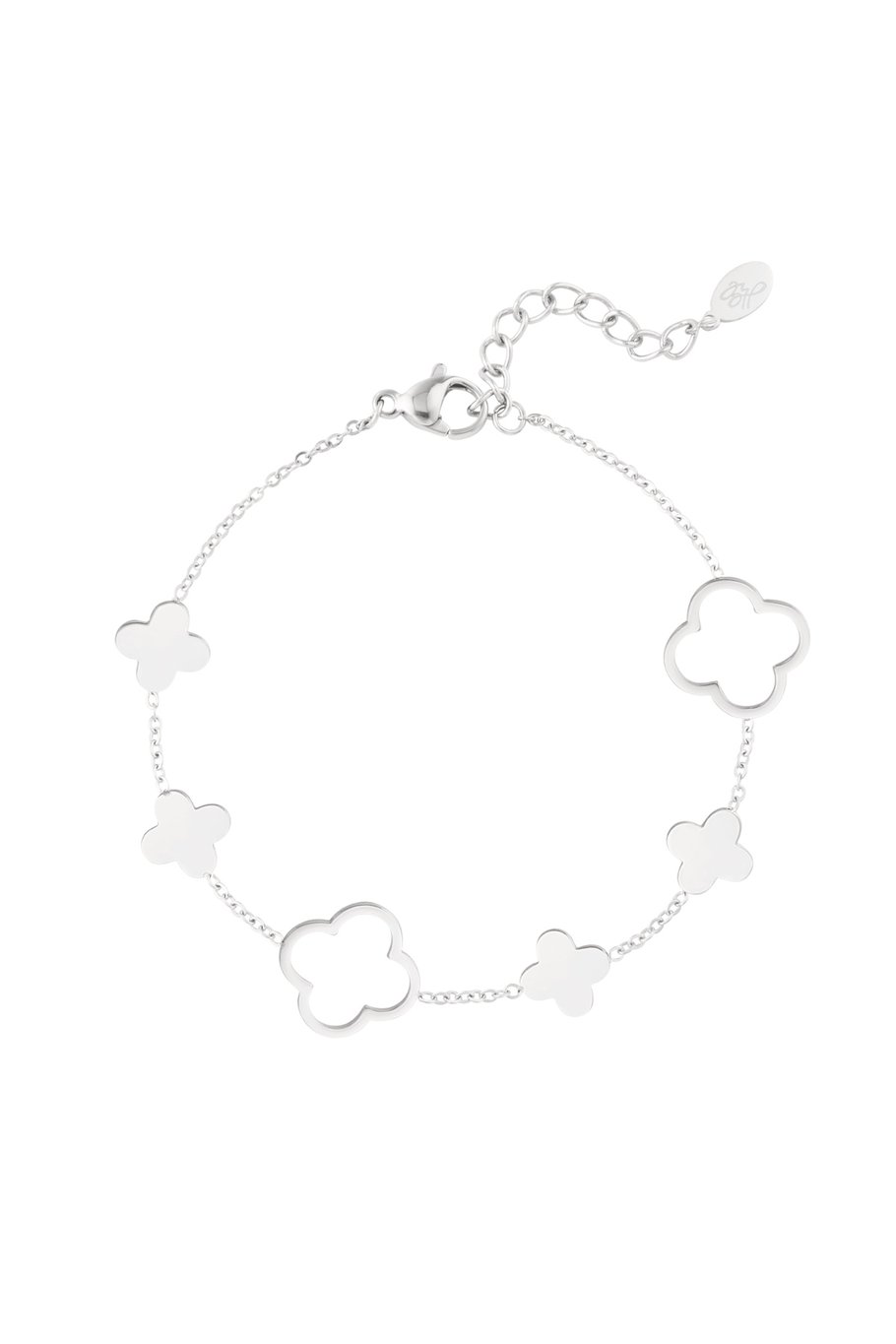 bracelet clovers silver color