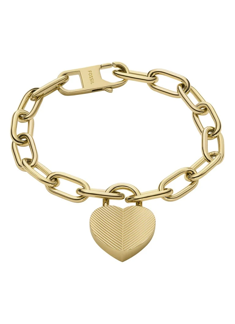 Deze luxe dames armband in een trendy goudkleur is vervaardigd van hoogwaardig roestvrijstaal. Ideaal om mee te combineren door de sprankelende gepolijste afwerking. Een fashionable accessoire voor elke gelegenheid.