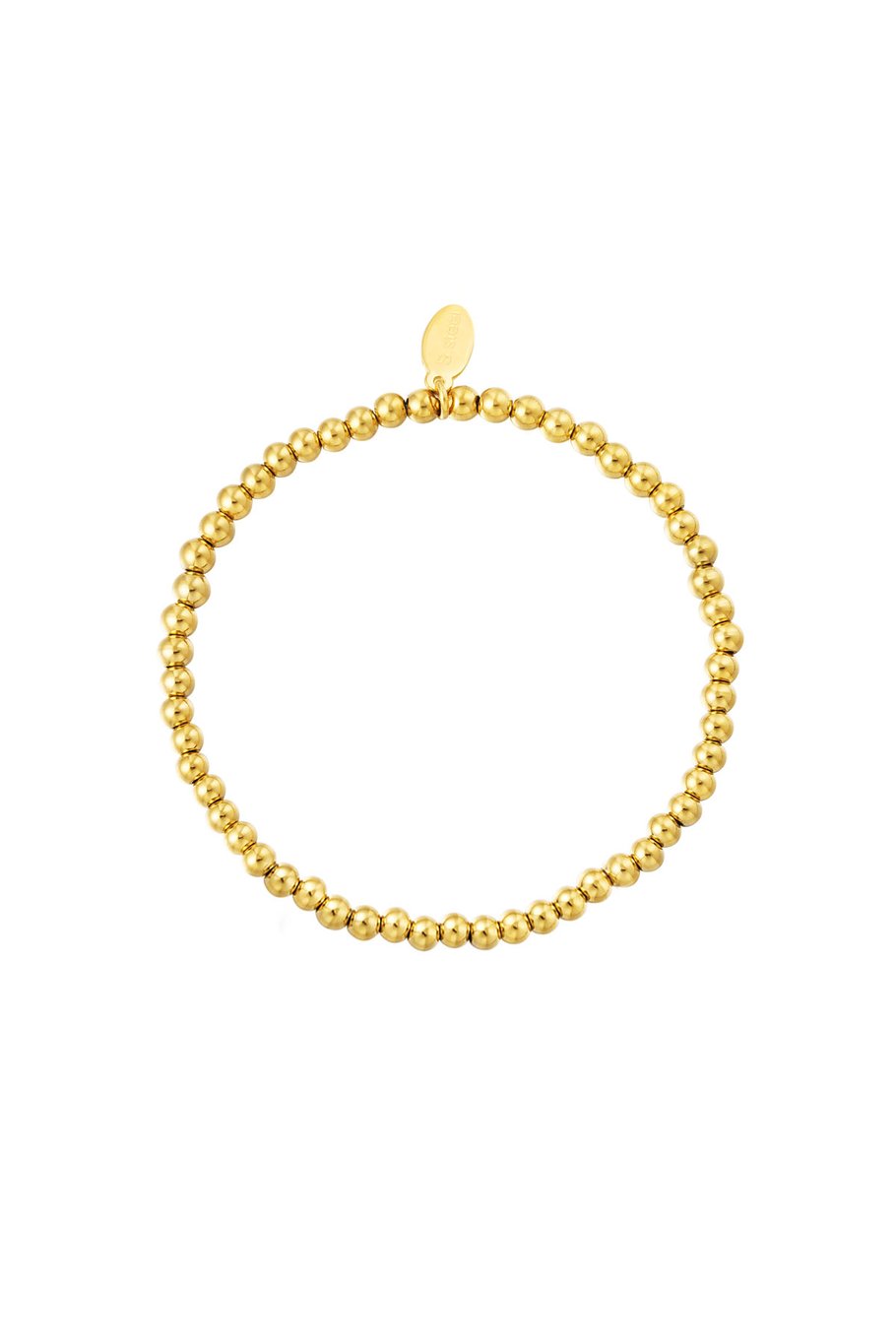 Armband Midi Beads Goud kleur Stainless Steel-4MM