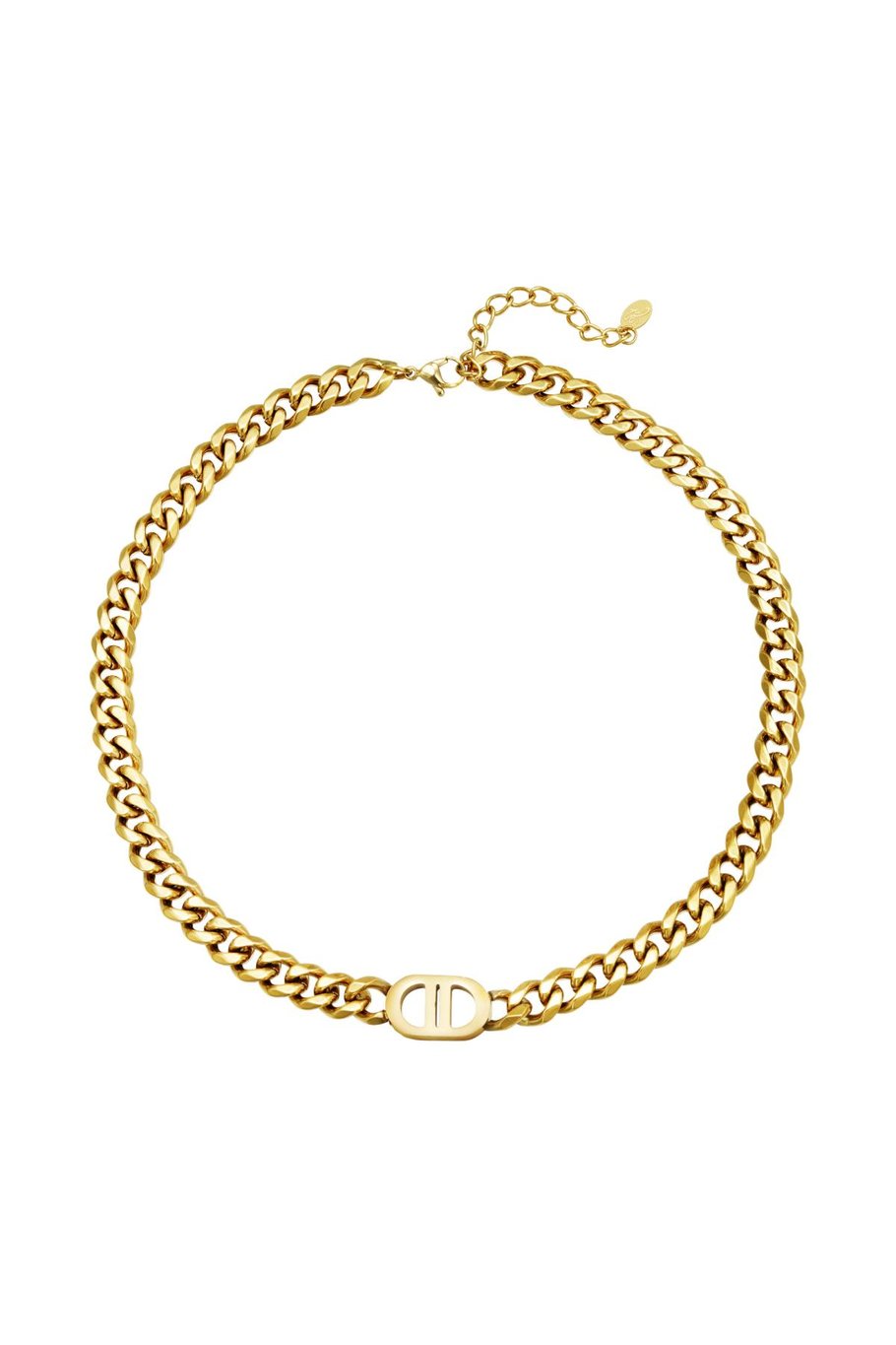 This chunky necklace has a coarse look with a subtle The good life logo. The necklace is made of gold-colored stainless steel and has an adjustable closure. Because the chain is adjustable, the chain can be worn from 37 to 42 cm! Besides the color gold, this necklace is also available in silver.