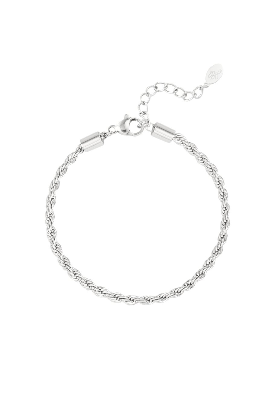  Armband koord zilver kleur-3.0MM