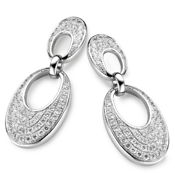 Oorringen in zilver van het merk Silver Rose 