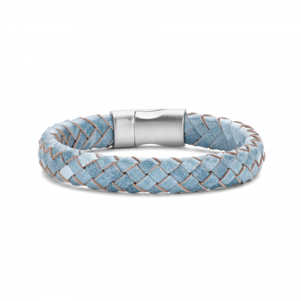 Frank 1967 bracelet denim blue braided leather 20CM