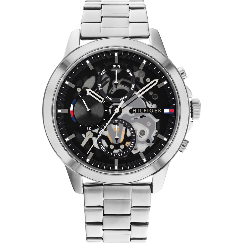 Dit Tommy Hilfiger horloge heeft een kast gemaakt van Roestvrijstaal met een diameter van 44 mm en is voorzien van een metalen band. In de kast bevindt zich een Seiko Instruments Inc. kwaliteitsuurwerk en is afgewerkt met Mineraalglas.

Het horloge is 5ATM. Dit betekent dat het horloge geschikt is om mee te douchen. Verder wordt het horloge geleverd met 2 jaar garantie.
