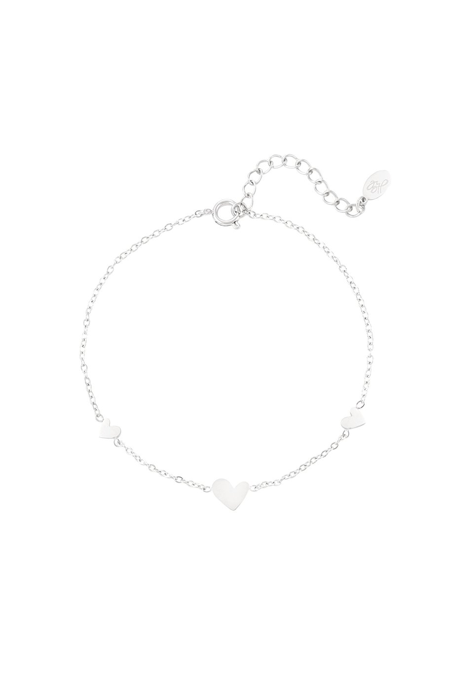 Klassieke armband met hartjes roestvrij staal