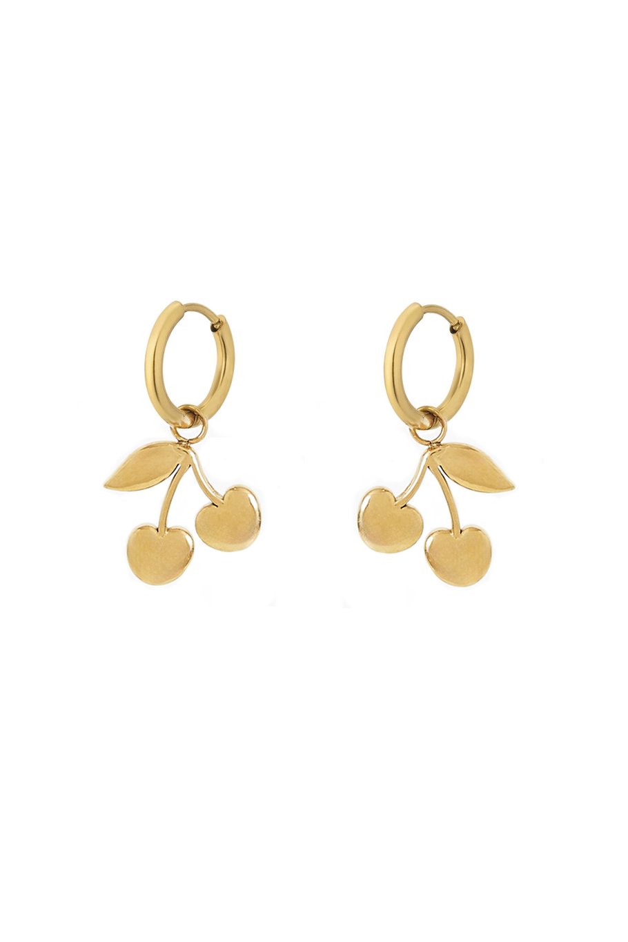 cherry earrings
Gold color