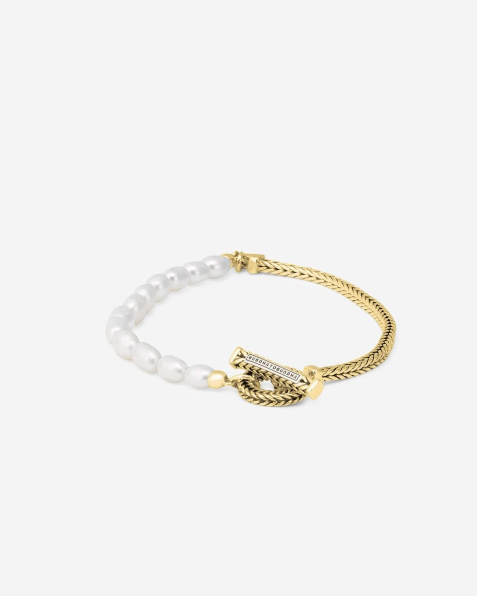 Cultured freshwater pearls / Gold plated recycled 925 silver