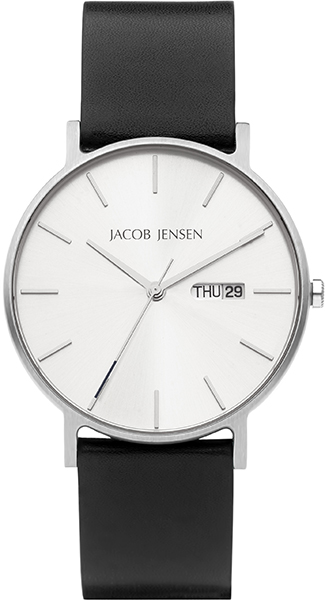 Dit is een horloge van het merk Jacob Jensen gemaakt voor heren.
De specificaties zijn als volgt:
Kastmaat: 40 mm
Kastdikte: 8
Bandlengte: 115
Bandbreedte: 20
Waterdichtheid: 5 ATM / 50 Meter / 165 Feet
Dit horloge heeft de volgende functies/eigenschappen:
Datumaanduiding
Dagaanduiding