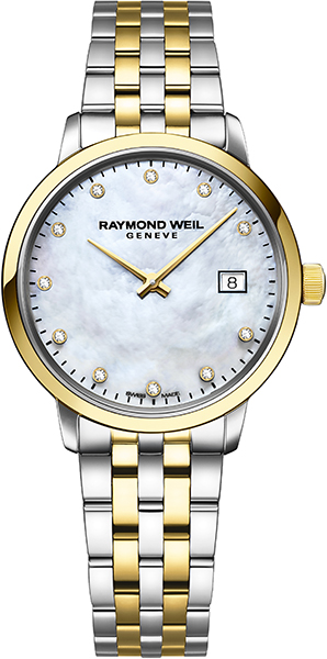 Dit is een horloge van het merk Raymond Weil gemaakt voor dames.
De specificaties zijn als volgt:
Kastmaat: 29 mm
Waterdichtheid: 5 ATM / 50 Meter / 165 Feet
Dit horloge heeft de volgende functies/eigenschappen:
Datumaanduiding