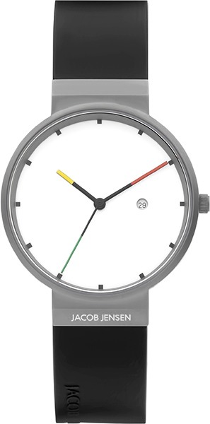 Dit is een horloge van het merk Jacob Jensen gemaakt voor heren.
De specificaties zijn als volgt:
Kastmaat: 35,5 mm
Kastdikte: 7,5
Bandlengte: 20
Bandbreedte: 17
Waterdichtheid: 3 ATM / 30 Meter / 100 Feet
Dit horloge heeft de volgende functies/eigenschappen:
Datumaanduiding