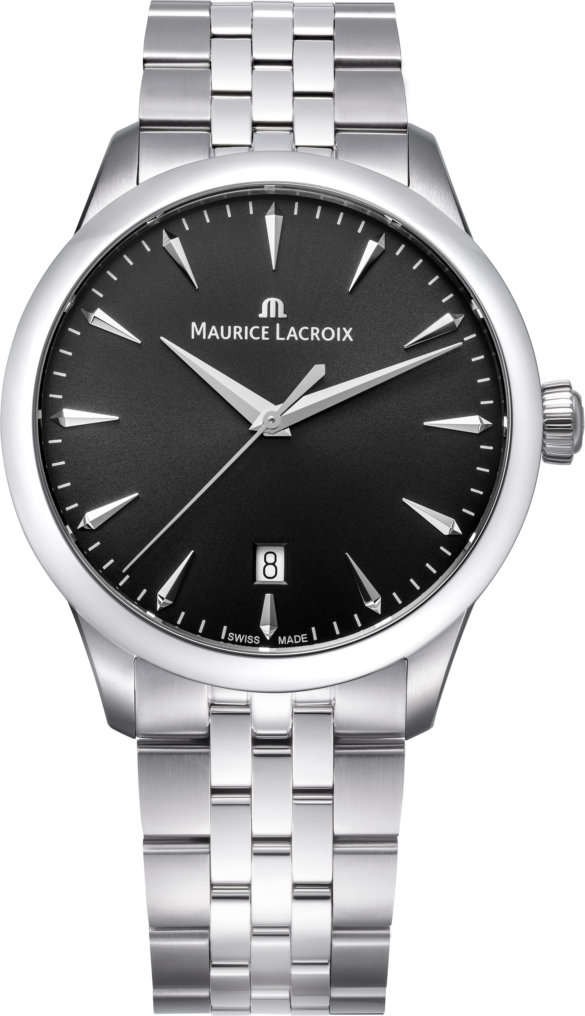 Dit is een horloge van het merk Maurice Lacroix gemaakt voor heren.
De specificaties zijn als volgt:
Kastmaat: 39 mm
Waterdichtheid: 10 ATM / 100 Meter / 330 Feet
Dit horloge heeft de volgende functies/eigenschappen:
Datumaanduiding