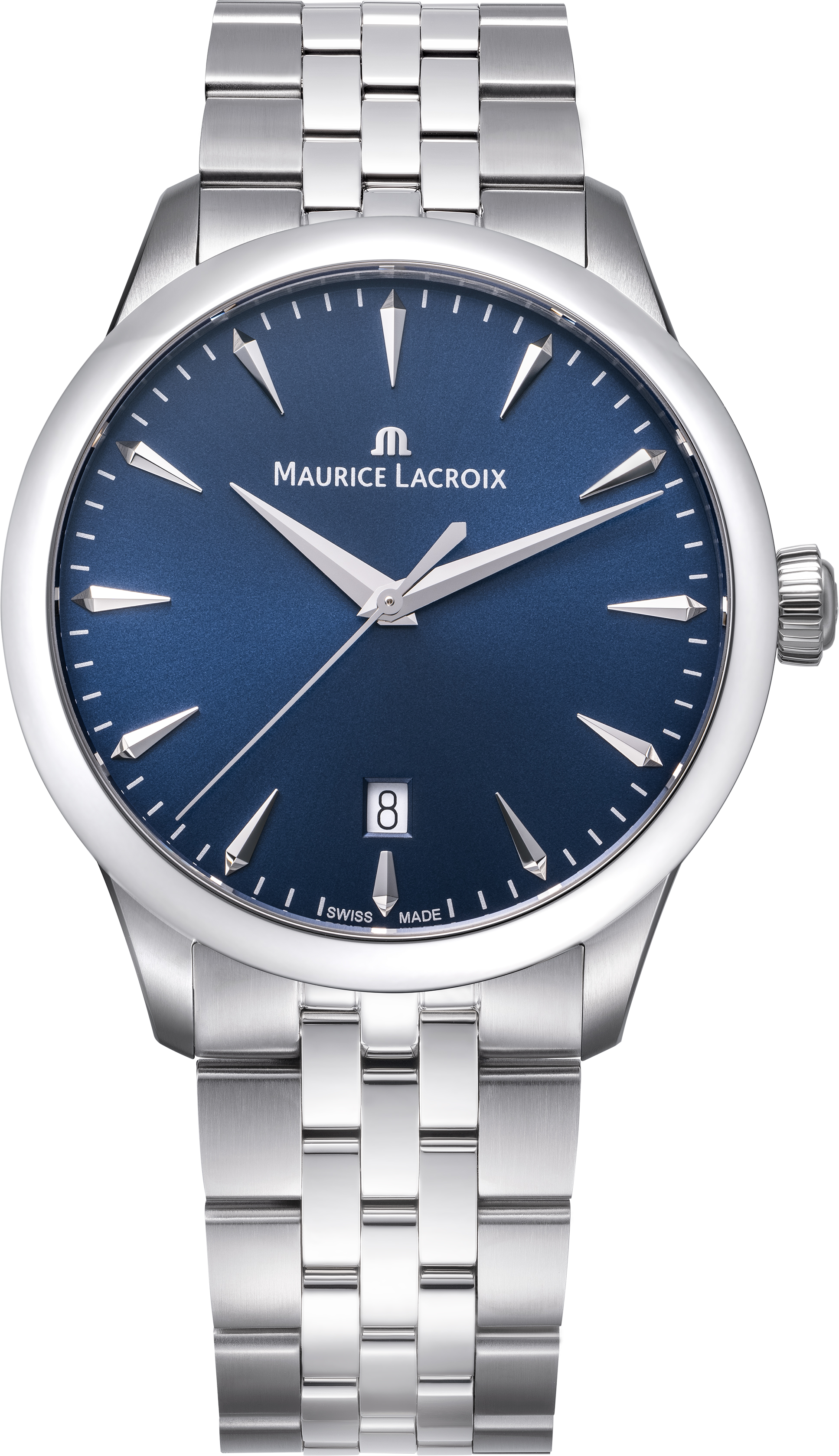 Dit is een horloge van het merk Maurice Lacroix gemaakt voor heren.
De specificaties zijn als volgt:
Kastmaat: 39 mm
Waterdichtheid: 10 ATM / 100 Meter / 330 Feet
Dit horloge heeft de volgende functies/eigenschappen:
Datumaanduiding