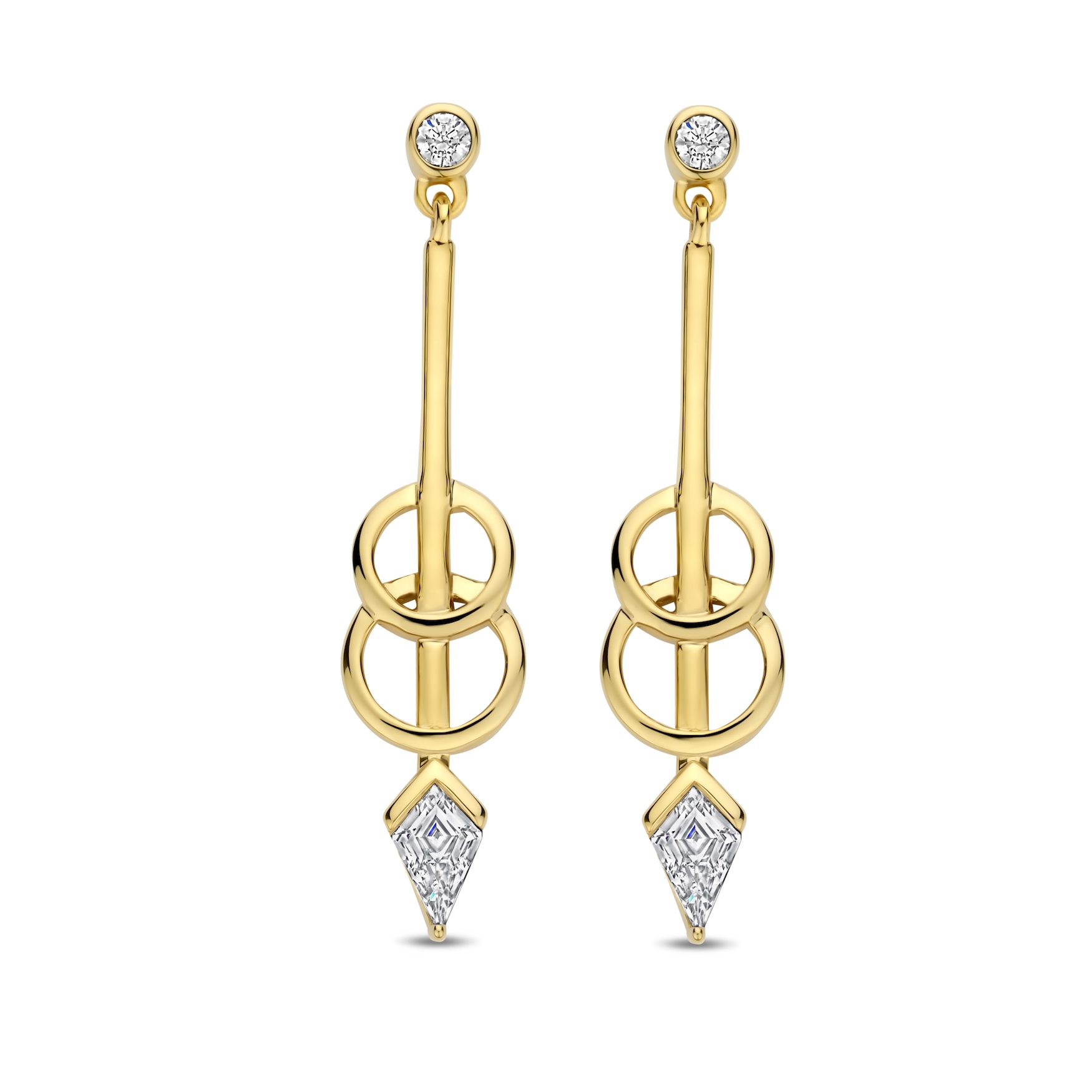 Dit zijn oorbellen van het merk FJF Jewellery gemaakt voor dames.