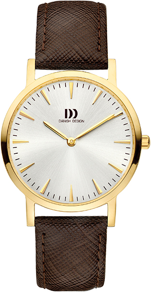 Danish Design horloge met lederen band, London double/bruin