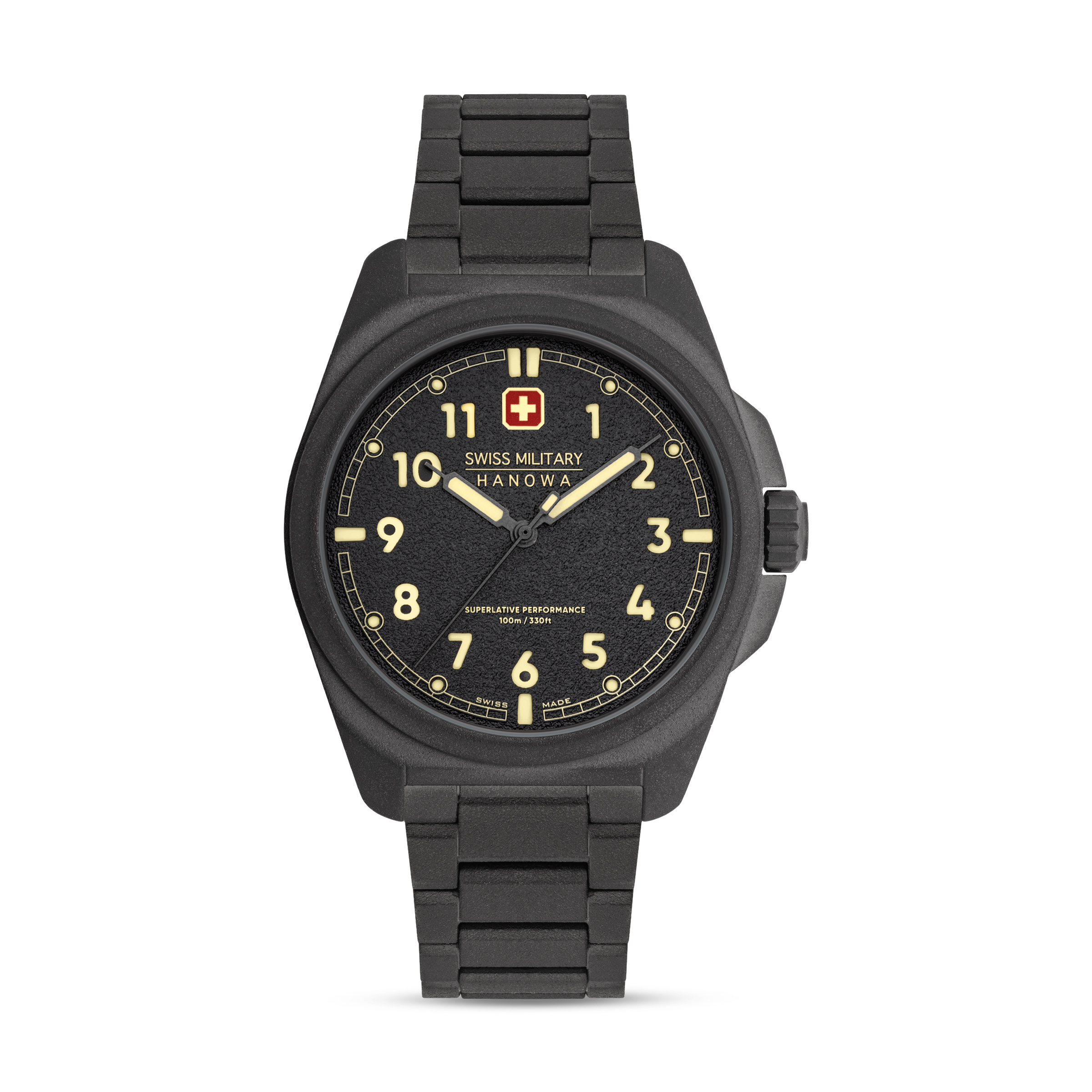 Dit is een horloge van het merk Swiss Military Hanowa gemaakt voor heren.
De specificaties zijn als volgt:
Kastmaat: 40 mm
Waterdichtheid: 10 ATM / 100 Meter / 330 Feet