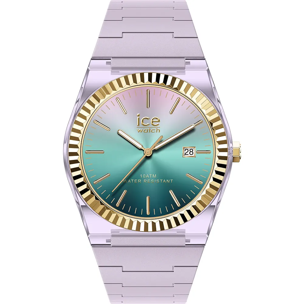 Een heerlijk verrassende pastelcocktail. Met zijn subtiele mix van lila en verdigris speelt de ICE power Sunset lila verdigris zachtjes in op originaliteit. Een artistieke en poëtische touch op je pols. Met zijn soepele siliconen band en wijzerplaat in blauwtinten zal dit juweel de hele dag bij je zijn!