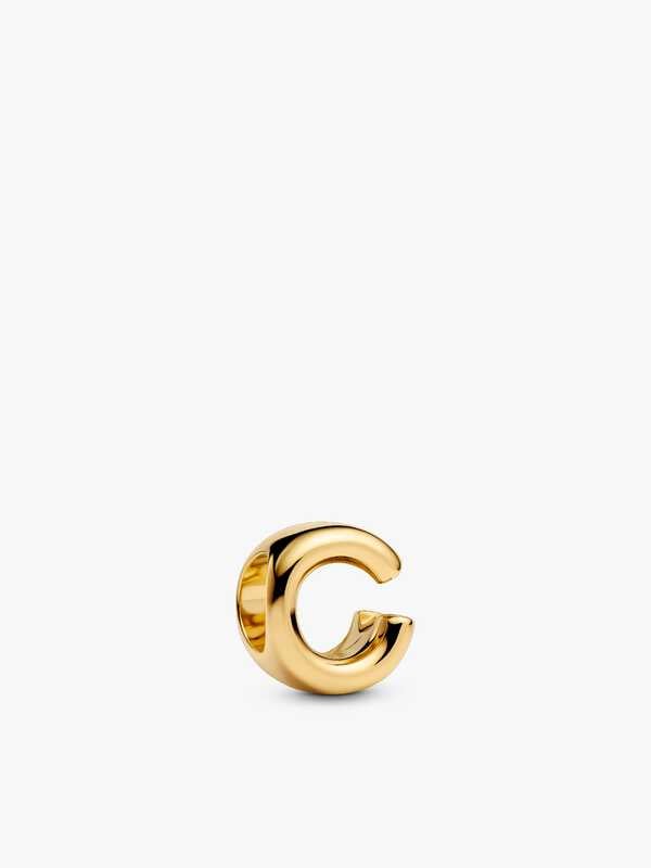 Pandora Letter C 14k gold-plated
