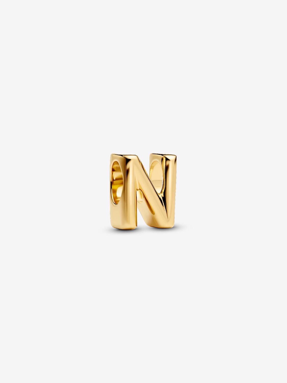 Pandora Letter N 14k gold-plated 