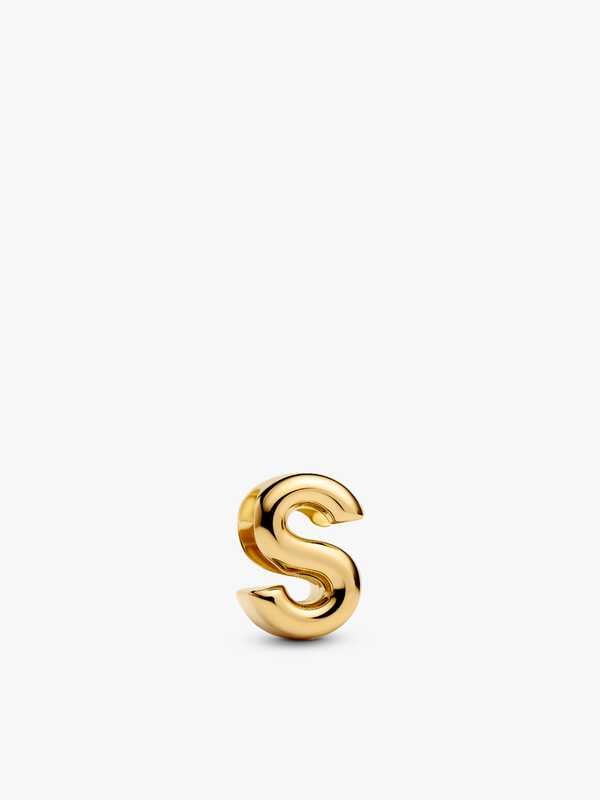 Pandora Letter S 14k gold-plated 